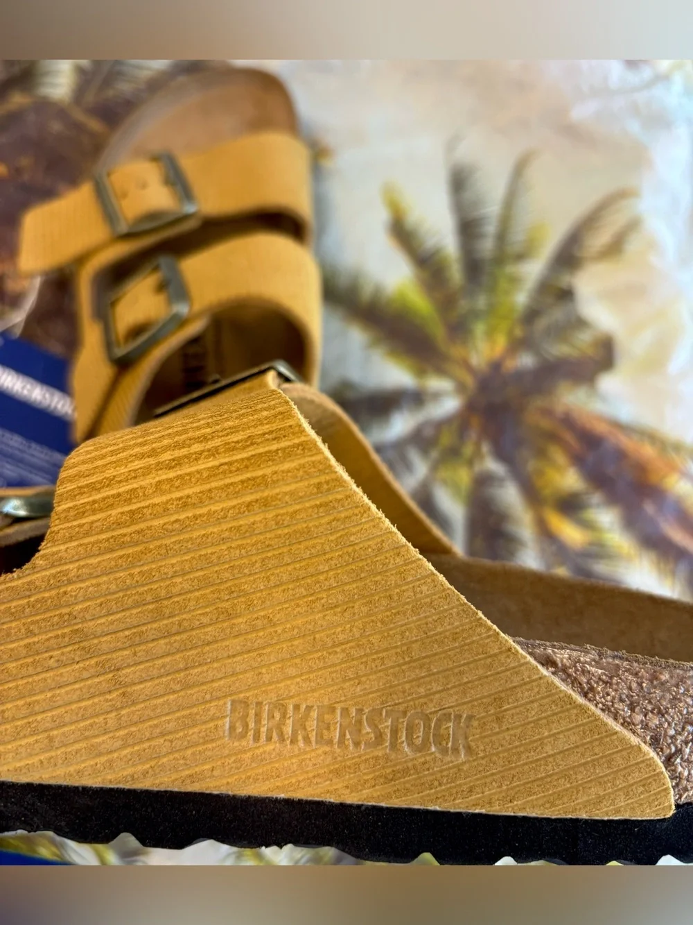 Birkenstock 💅 Arizona Corduroy Suede Cork Embossed Brown Sandals 6 6.5 37 42 - Picture 5 of 8
